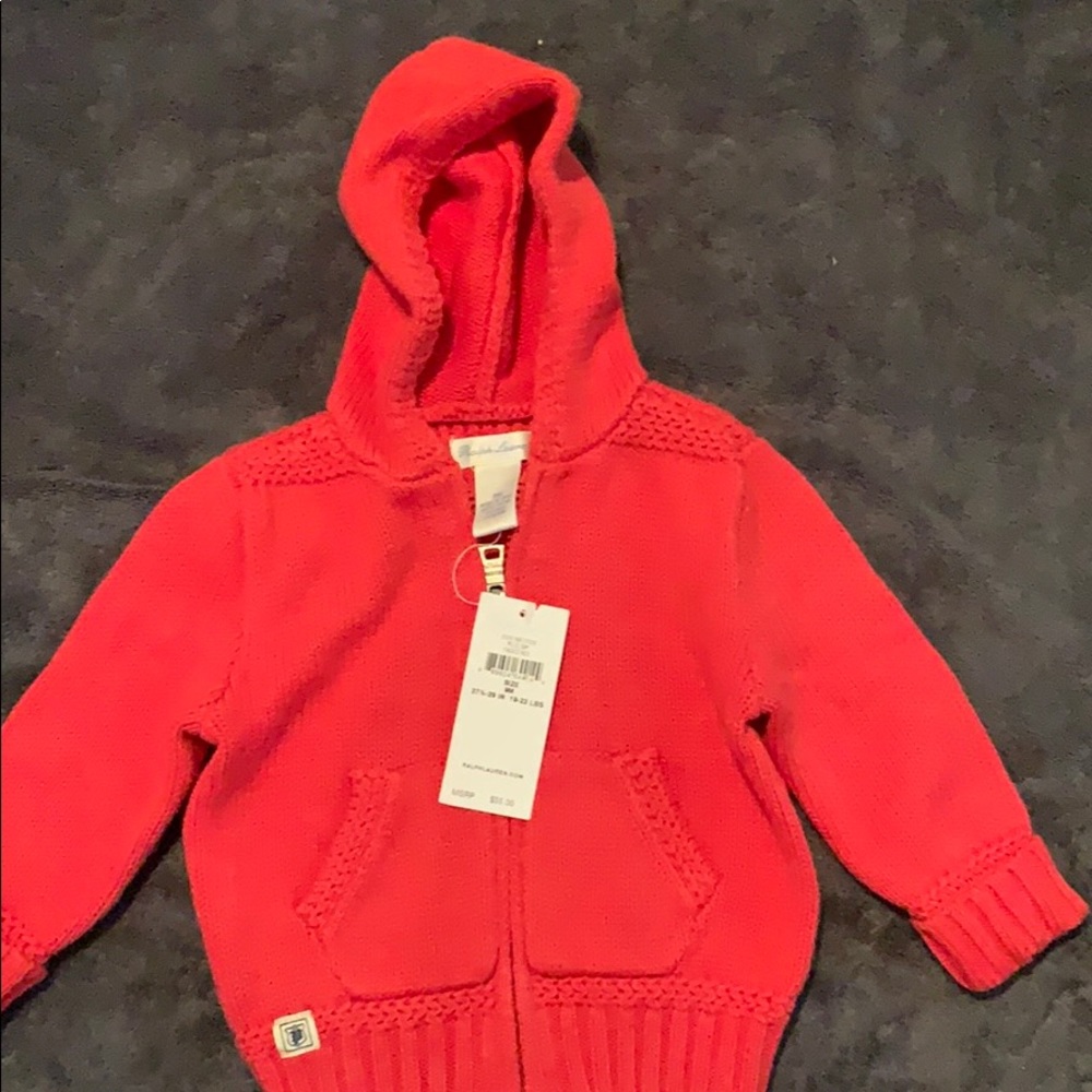 NWT baby zip sweater with hood